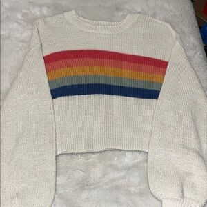 American Eagle Outfitters Rainbow Stripe Sweater